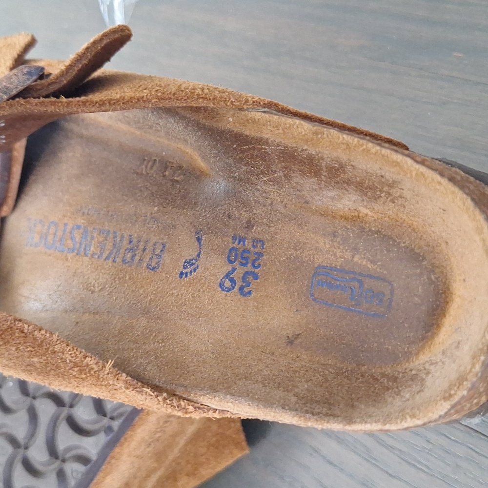 Birkenstock Arizona Mochs Suede Sandals Size 39 /8.5 Narrow - Picture 11 of 12